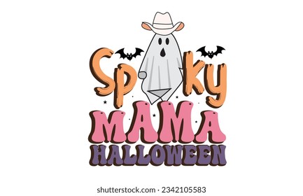 Spooky Mama Halloween Retro Design