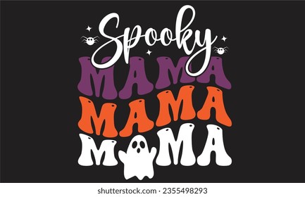 Spooky Mama Halloween Retro Design