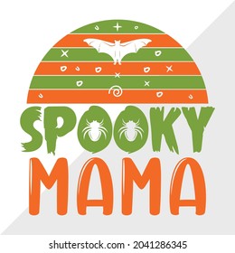 Spooky Mama Printable Vector Illustration