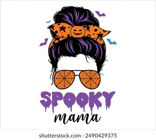 Spooky Mama Camiseta, Coqueta Halloween, Citas De Halloween, Diseño De Otoño, Camiseta De Calabaza, Camiseta De Octubre, Camisetas De Halloween Divertidas, Archivo De Corte Para Cricut Y Silueta