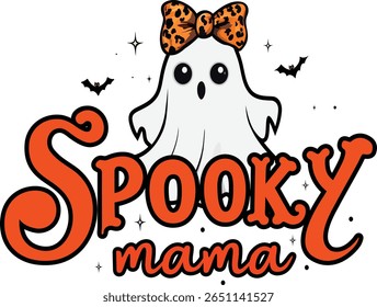 Spooky mama t-shirt design .