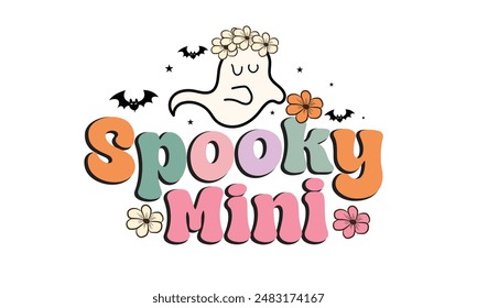 Spooky Mini PNG T-Shirt Design. You will get eps file 