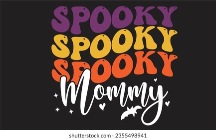 Spooky Mommy Halloween Retro Design