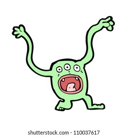 unscharfer Monsterkartoon