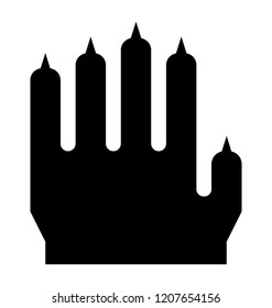 
Spooky monster hand with long nails 
