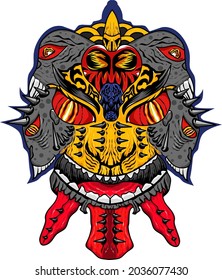 spooky monster illustration in vector format