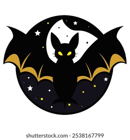 Spooky Night Bat Halloween Design