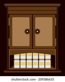 Spooky Nighttime Cabinet
