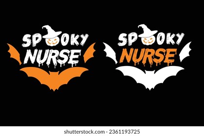 Spooky Nurse Halloween T-shirt Design