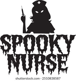 Spooky Nurse Shirt, Vektorkunst für Halloween, Halloween T-Shirt