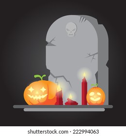 The spooky old tombstone Halloween