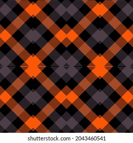 Halloween-Motiv-Scheckkarton-Muster in orangefarbenem Grau und rustikaler Farbe