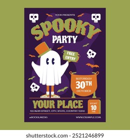 Folleto de Spooky Party para redes sociales