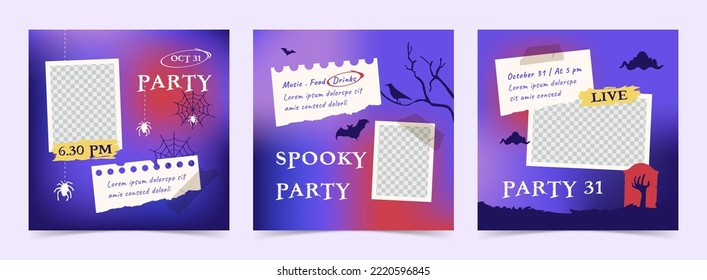 Spooky Party social media instagram template