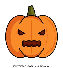 Un Vector temático de Halloween espeluznante y juguetón con calabazas talladas, murciélagos, fantasmas y luna llena, perfecto para invitaciones de fiesta, decoraciones y diseños festivos.