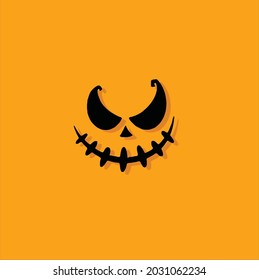 spooky pumpkin emoticon vector isolated