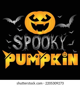 Spooky pumpkin Halloween Day vector t-shirt design that are perfect for coffee mug, poster, pillow cover, Canvas design.