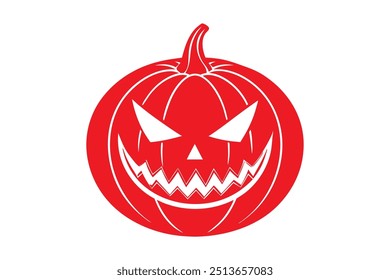 Spooky Pumpkin Halloween Vector Illustration: Royalty-Free Graphic for Seasonal Designs