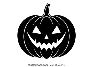 Spooky Pumpkin Halloween Vector Illustration: Royalty-Free Graphic for Seasonal Designs