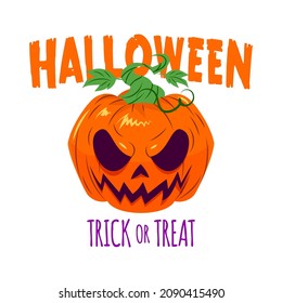 spooky pumpkin head character vector