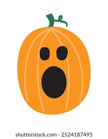 Spooky pumpkin icon. Halloween design. Vector illustration