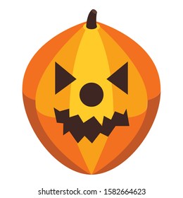 Spooky pumpkin icon. Isometric of spooky pumpkin vector icon for web design isolated on white background