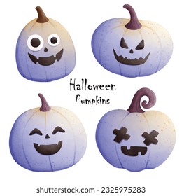 Spooky Pumpkin Smiles cute cartoon character drawing