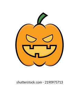 spooky pumpkin treasure vector illustration. good graphic design for halloween theme