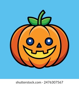 spooky pumpkin vector for halloween