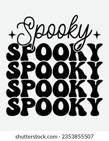 spooky retro svg t-shirt design