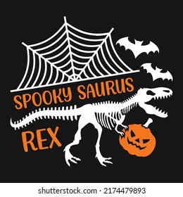 Espeluznante Saurus Rex Halloween T Shirt Design
