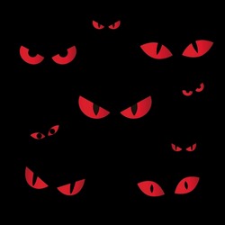 
Spooky Scary Eyes In The Dark, Monster Eyes Halloween