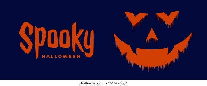 spooky and scary ghost face for halloween festival