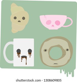 Spooky scary haunted lunch food