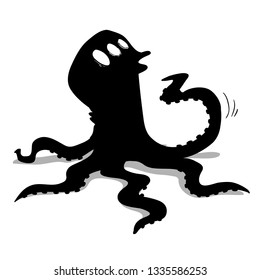 Spooky scary monster in the shadow