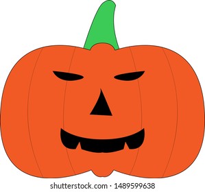 Spooky scary pumpkin Jack face.