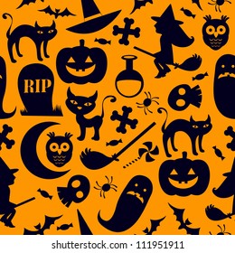 A spooky seamless halloween background