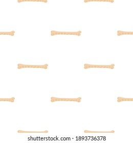 Spooky seamless pattern with beige bones simple silhouettes. Isolated print. White background. Stock illustration. Vector design for textile, fabric, giftwrap, wallpapers.