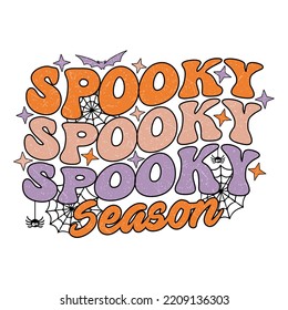 Spooky Season Distressed Retro design for halloween celebration