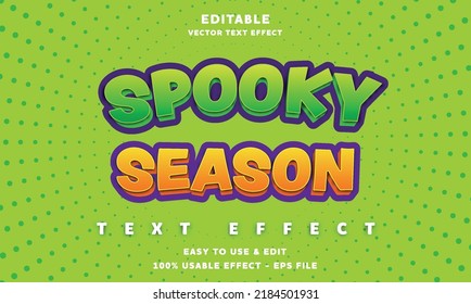 Spooky Season Editable Text Effect With Modern And Simple Style, Usable For Logo Or Campaign Title