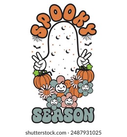 Spooky Season Funny Halloween t Shirt Design, Halloween T Shirt Design.