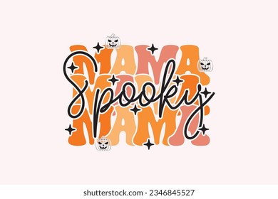 Spooky Season Halloween EPS Design. Halloween shirt print template, T-Shirt, Graphic Design, Mugs, Bags, Backgrounds, Stickers