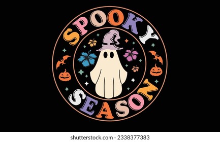 Spooky Season Halloween Retro T-Shirt Design