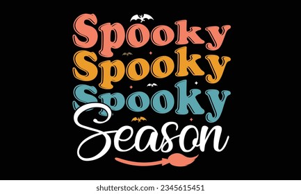Spooky Season Halloween Retro T-Shirt Design