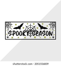  Spooky Season Halloween Sign, Holiday Printable Vector Illustration