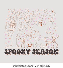 Spooky Season Halloween SVG T-Shirt Sublimation Design Vector Graphic