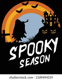 Spooky Season, Halloween T-Shirt Design