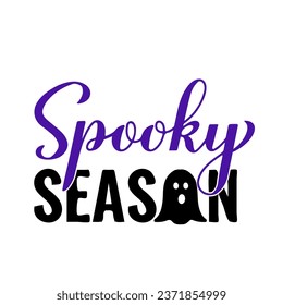 Letras de temporada espeluznante. Cita divertida de Halloween. Plantilla de vectores para banner, afiche de tipografía, tarjeta de saludo, invitación de fiesta, camisa, etc