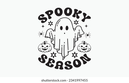 Spooky season svg, halloween svg design bundle, halloween svg, happy halloween vector, pumpkin, witch, spooky, ghost, funny halloween t-shirt quotes Bundle, Cut File Cricut, Silhouette  svg
