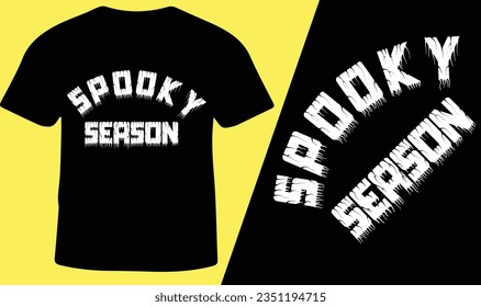 Spooky Season T-Shirt Design for Men and Women, Halloween T-Shirt Design, Vector Illustration.